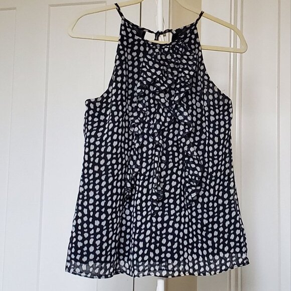 Ann Taylor Sleeveless Dark Navy Blouse. Size 2 - Picture 11 of 11